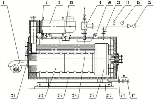 承压燃气锅炉结构图